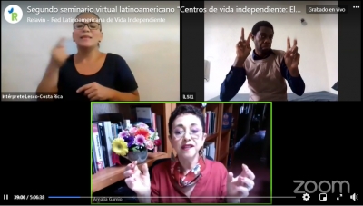 Captura de pantalla del webinar