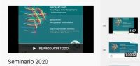 Imagen de la visualización en pantalla de la lista de reproducción Seminario 2020