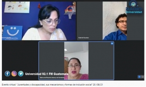 Evento virtual: “Juventudes y discapacidad, sus mecanismos y formas de inclusión social” Dirección Gral. de Extensión Universitaria DIGEU, SINTRAUSAC, Programa de Educación Continua, Festivales Culturales y Recreativos Universitarios “por una vida