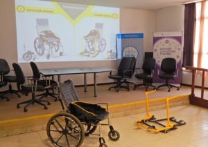 En el Instituto Nacional de Rehabilitación Psicofísica del Sur se presentaron dispositivos adaptados para personas con discapacidad