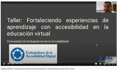 Cátedra UNESCO &quot;Tecnologías de Apoyo para la Inclusión Educativa&quot; : Fortaleciendo experiencias de aprendizaje con accesibilidad en la educación virtual