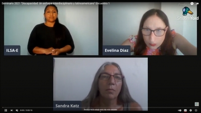 Seminario “Discapacidad: Un enfoque interdisciplinario y latinoamericano”. Dirección de Inclusión, Discapacidad y Derechos Humanos, Universidad Nacional de La Plata: - Encuentro 1: “Género y Discapacidad: una intersección urgente en el abordaje de la