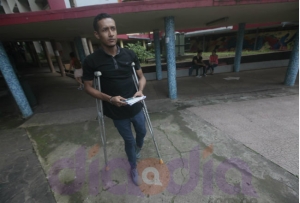 Julio Sánchez, persona con discapacidad física.