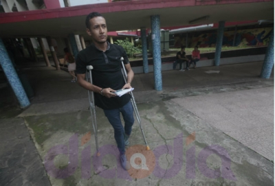 Julio Sánchez, persona con discapacidad física.