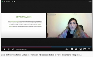 Captura de pantalla del webinar