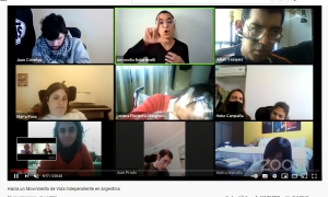 Jornada de reflexión y debate “Hacia un movimiento de Vida Independiente en Argentina”, organizada por la Asociación Azul y el Grupo de Acción por el Modelo Social